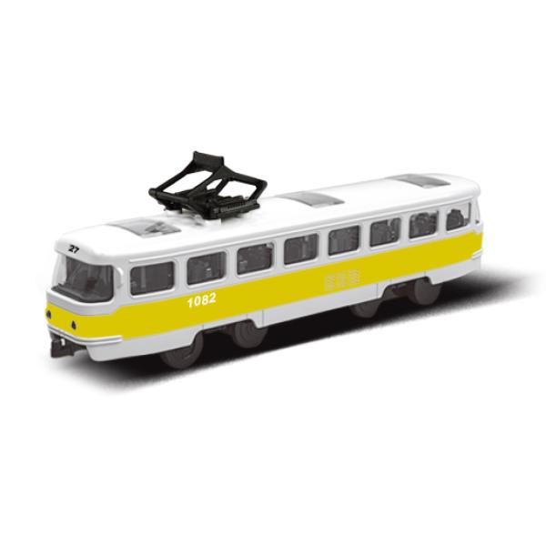 Tramvaj MHD žlutá 16 cm