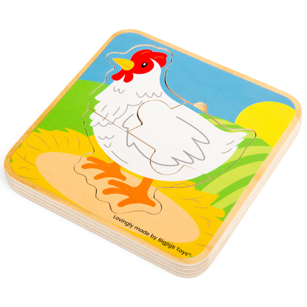 Bigjigs Toys Puzzle Životní cyklus slepice (obrázek 5)