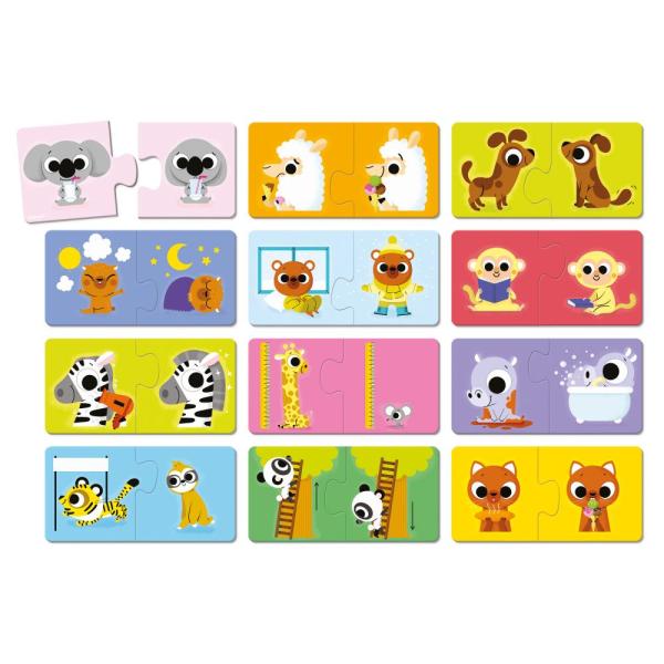 Janod Duonimo Puzzle Najdi protiklady zvířátka 24 ks