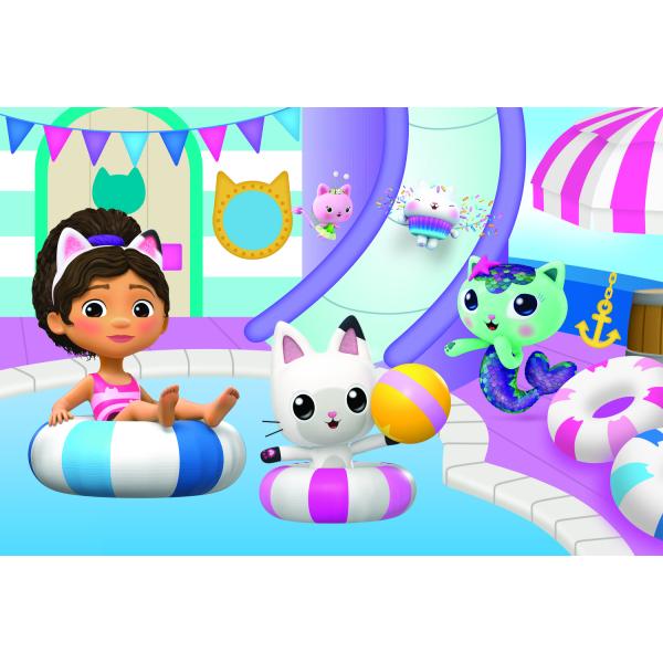 Trefl Puzzle 60 – Gabby u bazénu / Universal Gabby’s Dollhouse