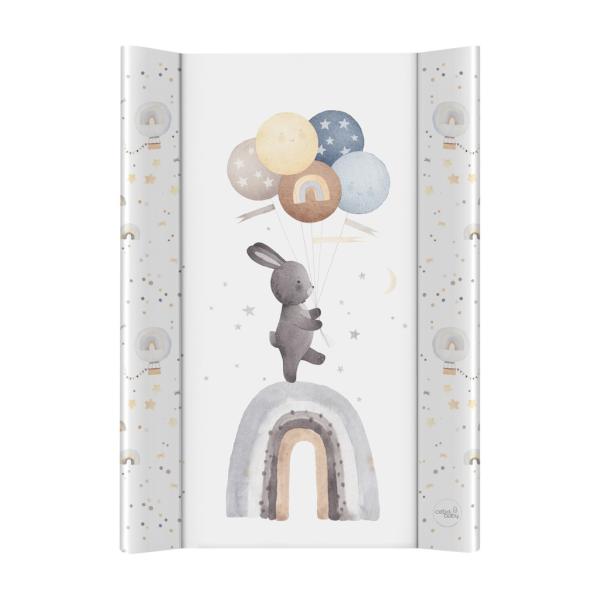 CEBA BABY Přebalovací podložka 2-hranná s pevnou deskou (50x70) Basic Rainbow Walk