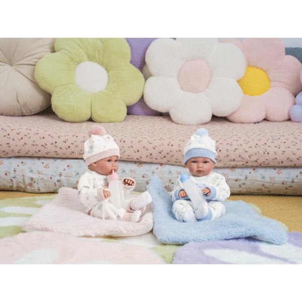 Llorens 63509 NEW BORN CHLAPEČEK - realistická panenka miminko s celovinylovým tělem (obrázek 7)
