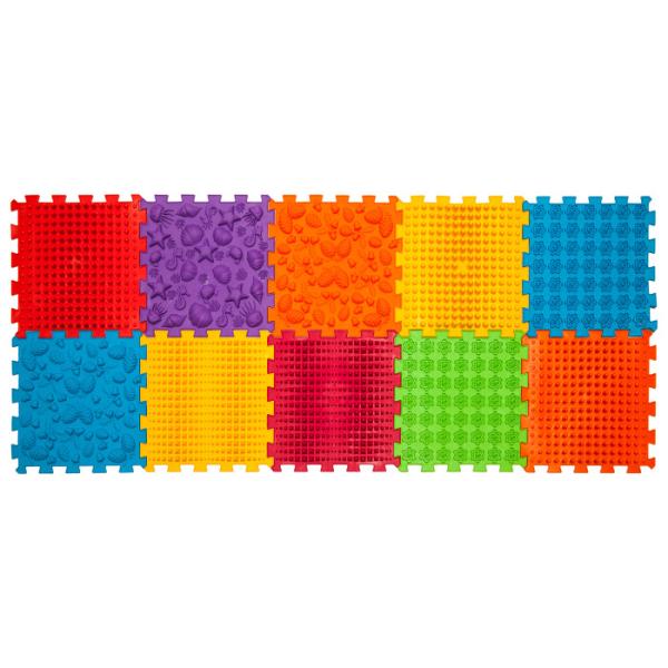 Ortek Masážna rehabilitačná podložka Ortek Mix 10 prvkov Tvrdá