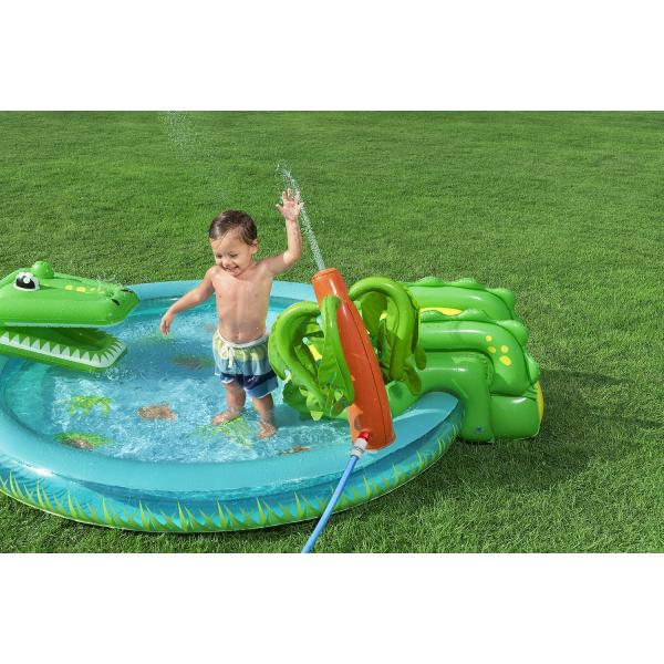Bestway 53166 Dětské nafukovací herní centrum Crocodile Cove, 224 x 181 x 72 cm (obrázek 5)