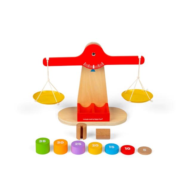 Bigjigs Toys Váha s vyvažovacím závažím (obrázek 3)