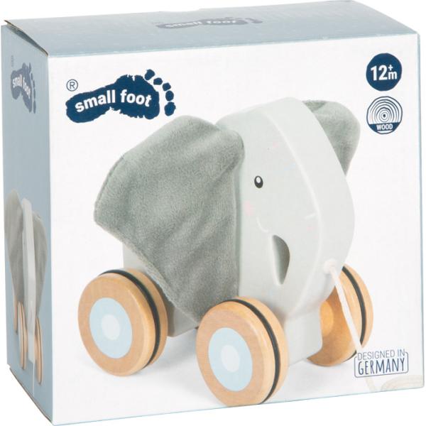 small foot Dřevěná tahací hračka Slon se šustivými oušky (obrázek 4)