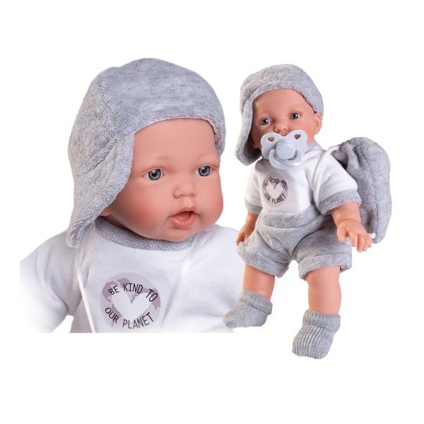 Antonio Juan 12321 PETIT - realistická panenka se zvuky a měkkým látkovým tělem - 27 cm