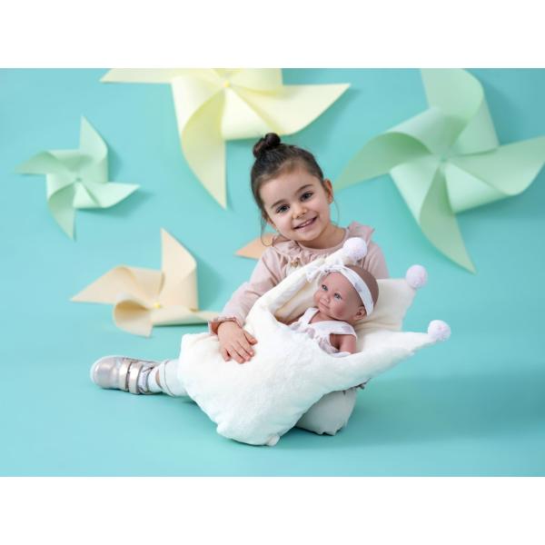 Llorens 73814 NEW BORN HOLČIČKA - realistická panenka miminko s celovinylovým tělem - 40 c (obrázek 5)