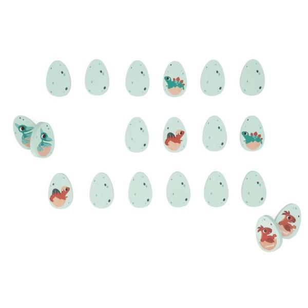 Janod Dřevěné pexeso Dinosauři 20 ks Dino (obrázek 6)