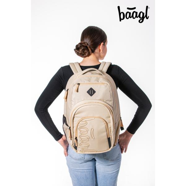 BAAGL SADA 3 Coolmate Beige: batoh, toaletní taška, vak