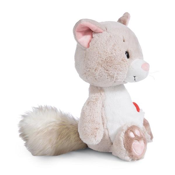 NICI plyš Love Kočička huňatá 25cm, sedící, GREEN (obrázek 3)