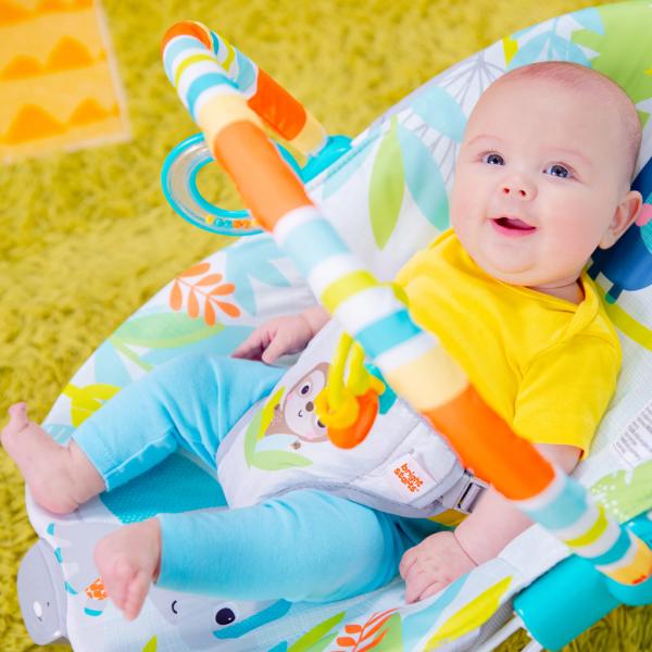 BRIGHT STARTS Lehátko vibrující Rainforest Vibes™ 0m+ do 9kg (obrázek 9)