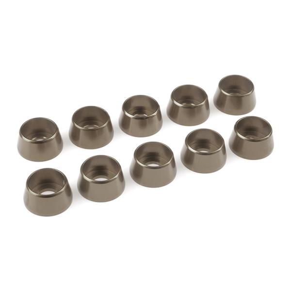 Rondella per cilindro. testa M5 / 12mm alluminio metallizzato (10)