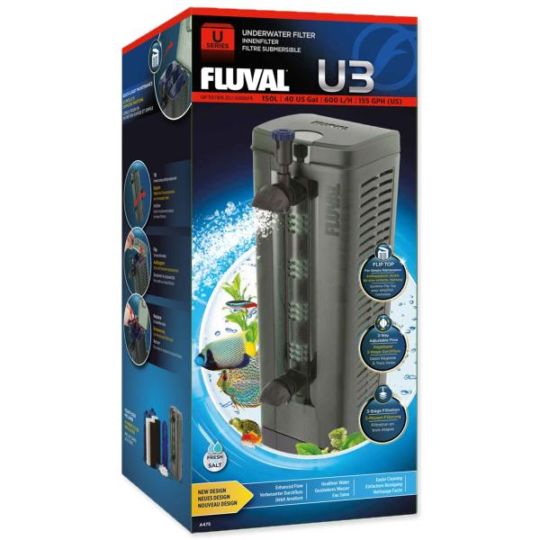 Filtr Fluval U3 vnitřní, 600l/h (obrázek 4)