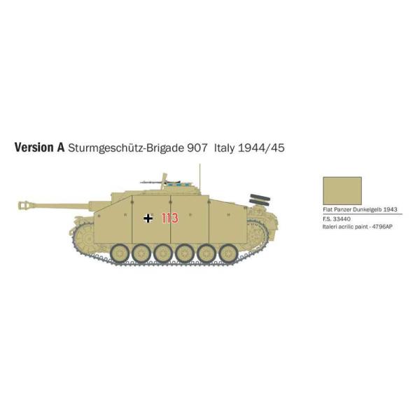 Model Kit military 25756 - Sd. Kfz. 142/1 Sturmgeschütz III (1:56) (obrázek 4)