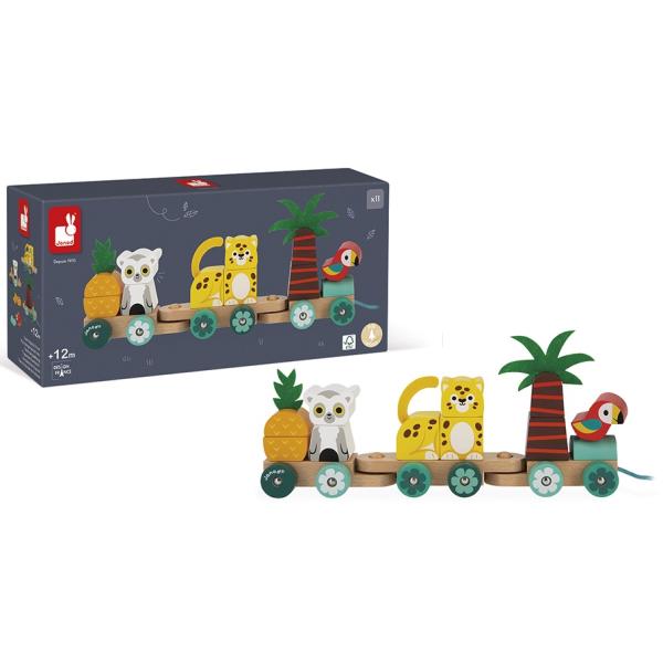 Janod Dřevěný vláček pro děti Tropik (obrázek 5)