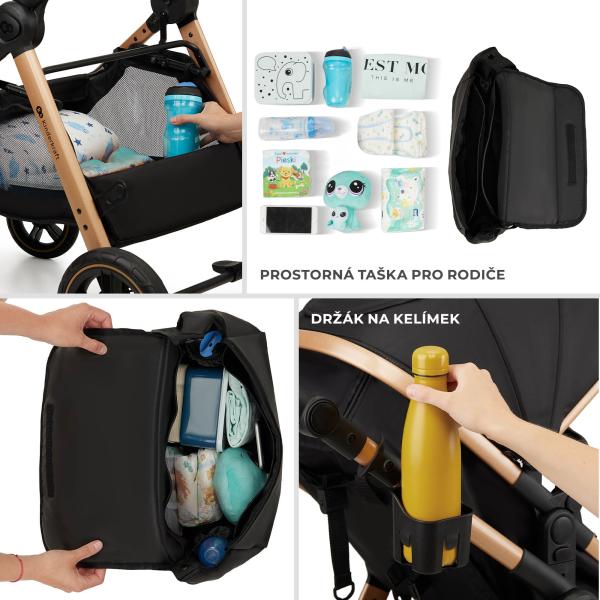 KINDERKRAFT Kočárek kombinovaný 3v1 Esme Pro Sand Beige (obrázek 4)