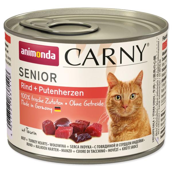 Konzerva Animonda Carny senior hovädzie a morčacie srdce 200g