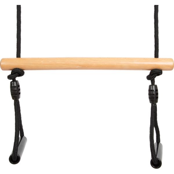 Small foot Trapézová houpačka s gymnastickými kruhy Black Line