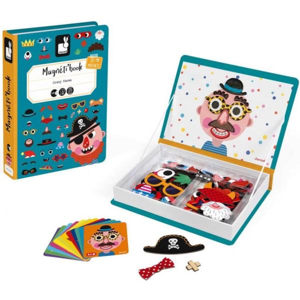 Janod Magnetibook Lustige Gesichter Jungen Magnetisches Buch FüR Kinder-image