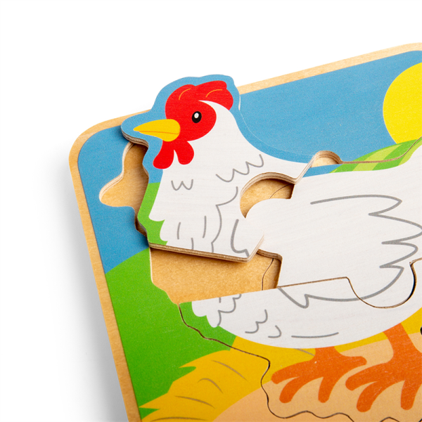 Bigjigs Toys Puzzle Životní cyklus slepice (obrázek 4)