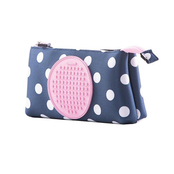 PIXIE CREW velké pouzdro modré s bílými tečkami