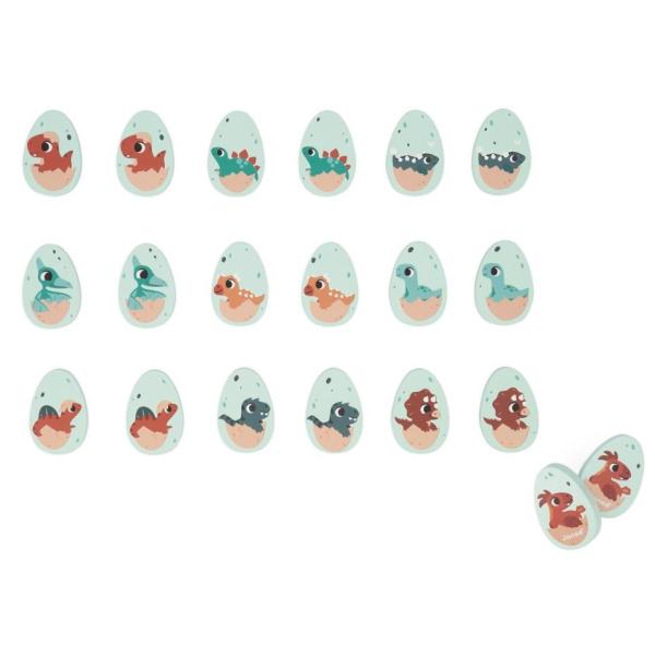 Janod Dřevěné pexeso Dinosauři 20 ks Dino (obrázek 4)