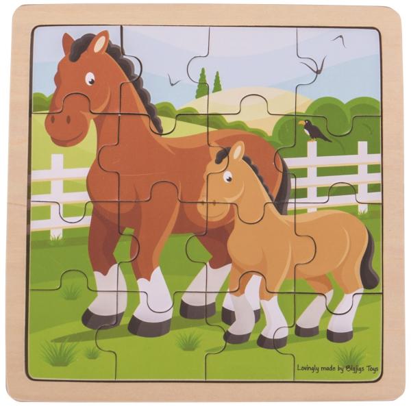 Bigjigs Toys puzzle - Kůň s hříbětem