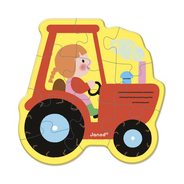 Janod Kartonové puzzle rostoucí s dítětem Farma (obrázek 4)