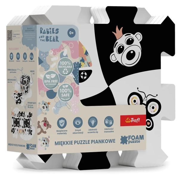 Trefl pěnové puzzle Black&White Animals