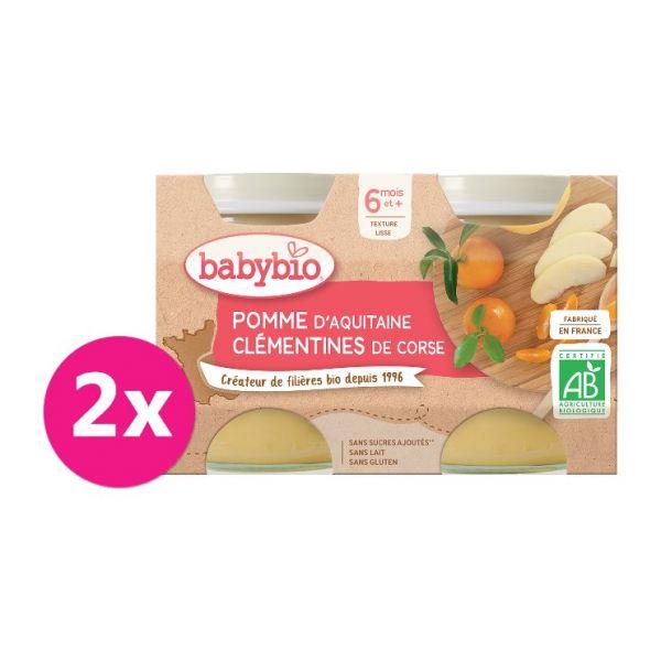 2x BABYBIO Jablko s klementinky (130 g)