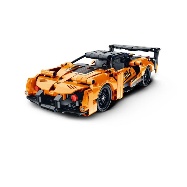 iM.MASTER Stavebnice 2v1 auto na zpětné natažení plast 278 dílků oranžové