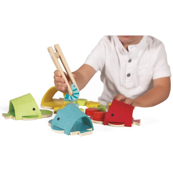 Janod Montessori hračka na třídění Velryby