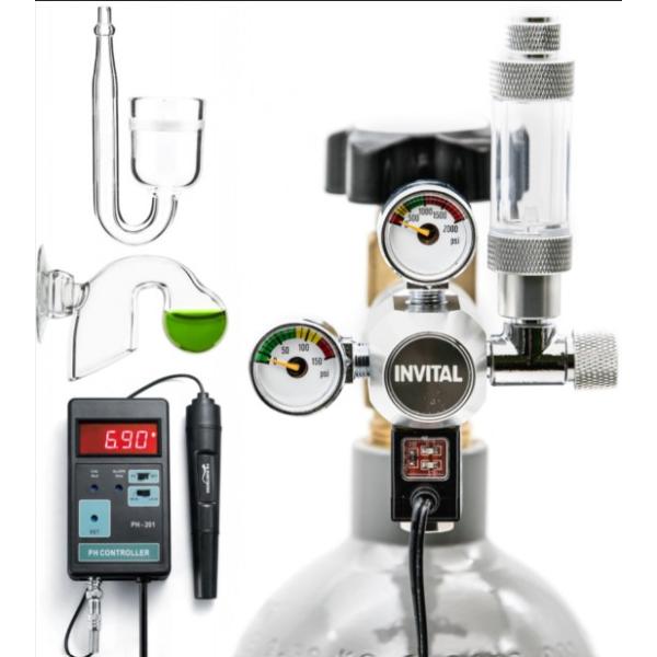 CO2 sada Standard s kontrolérem, nočním vypnutím, 5l lahvičkou, příslušenstvím