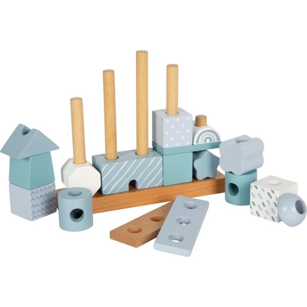 small foot Nasazování na tyč Domeček modrý (obrázek 5)