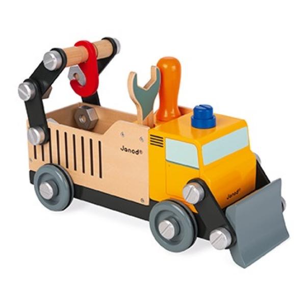 Janod Dřevěné auto a stavebnice Nákladní auto BricoKids (obrázek 4)
