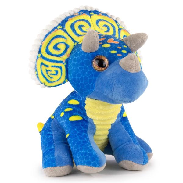 Dinosaurio triceratops azul juguete de peluche 27cm