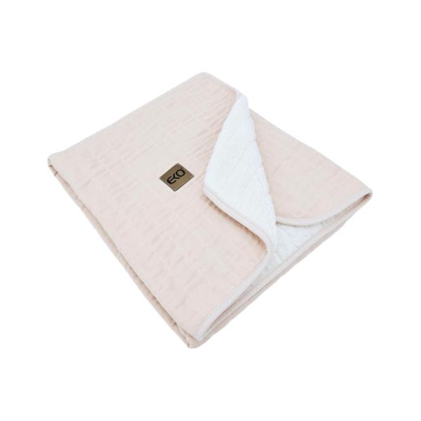 EKO Deka mušelínová s kožešinou Rose pink 75×90 cm