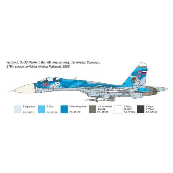 Model Kit letadlo 0197 - SUKHOI SU-27 D "SEA FLANKER" (1:72) (obrázek 8)