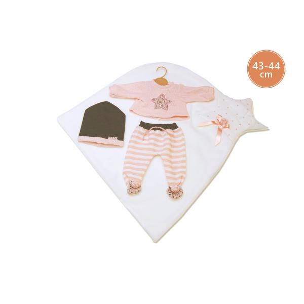 Llorens M843-26 oblečení pro panenku NEW BORN velikosti 43-44 cm