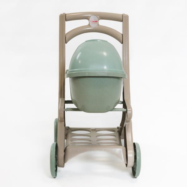 Doloni ECO Line Kočárek pro panenky Pipe béžovo-tyrkysový