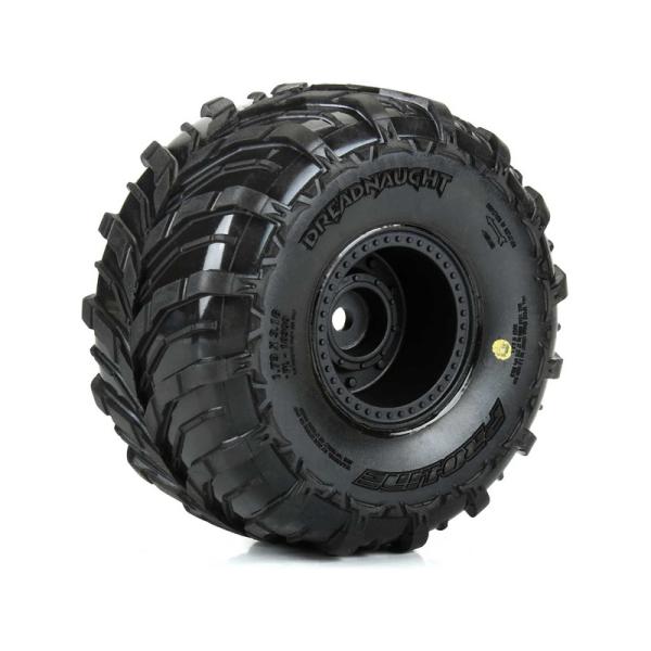 Pro-Line kolo 1:16, pneu Dreadnaught, disk černý (4): Arrma Gorgon/Quake Grom