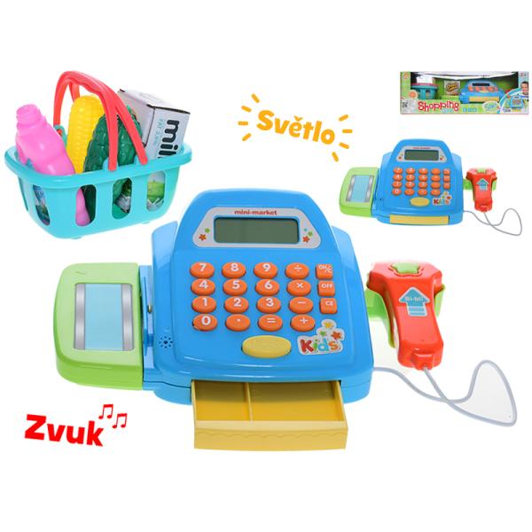 Registrační pokladna 26x14,5cm se světlem a zvukem s doplňky