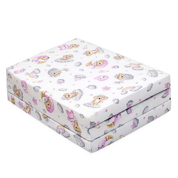 Skládací matrace do postýlky New Baby STANDARD 120x60x5 cm koala růžová (obrázek 3)