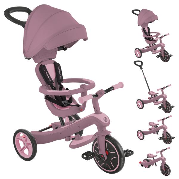 Globber trojkolka Explorer Trike 4in1 Ecologic Berry