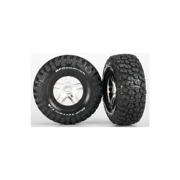 Traxxas koleso 2.2/3.0", disk SCT Split-Spoke saténový-čierny, pneu KM2 S1 (2)