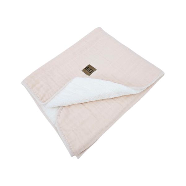 EKO Deka mušelínová s kožešinou Rose pink 75x90 cm