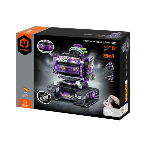 iM.Master Stavebnice robot s čepicí 3v1 RC na dálkové ovládání 17x16,6x20,6 cm