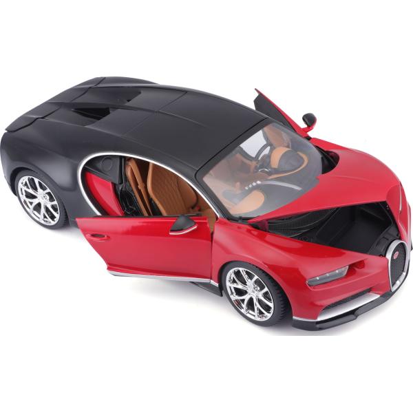 Bburago 1:18 Plus Bugatti Chiron black / red (obrázek 10)
