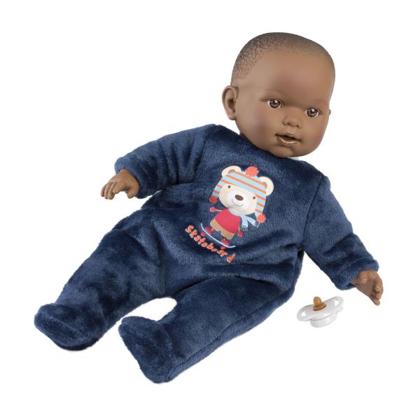 Llorens 14247 BABY ZAREB – realistická panenka miminko s měkkým látkovým tělem – 42 cm